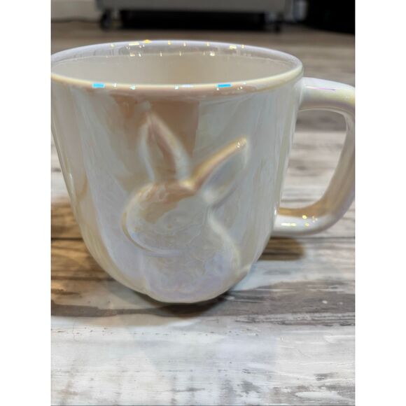Target Bullseye White Iridescent Bunny Mug, Coffee Cup - Picture 5 of 7